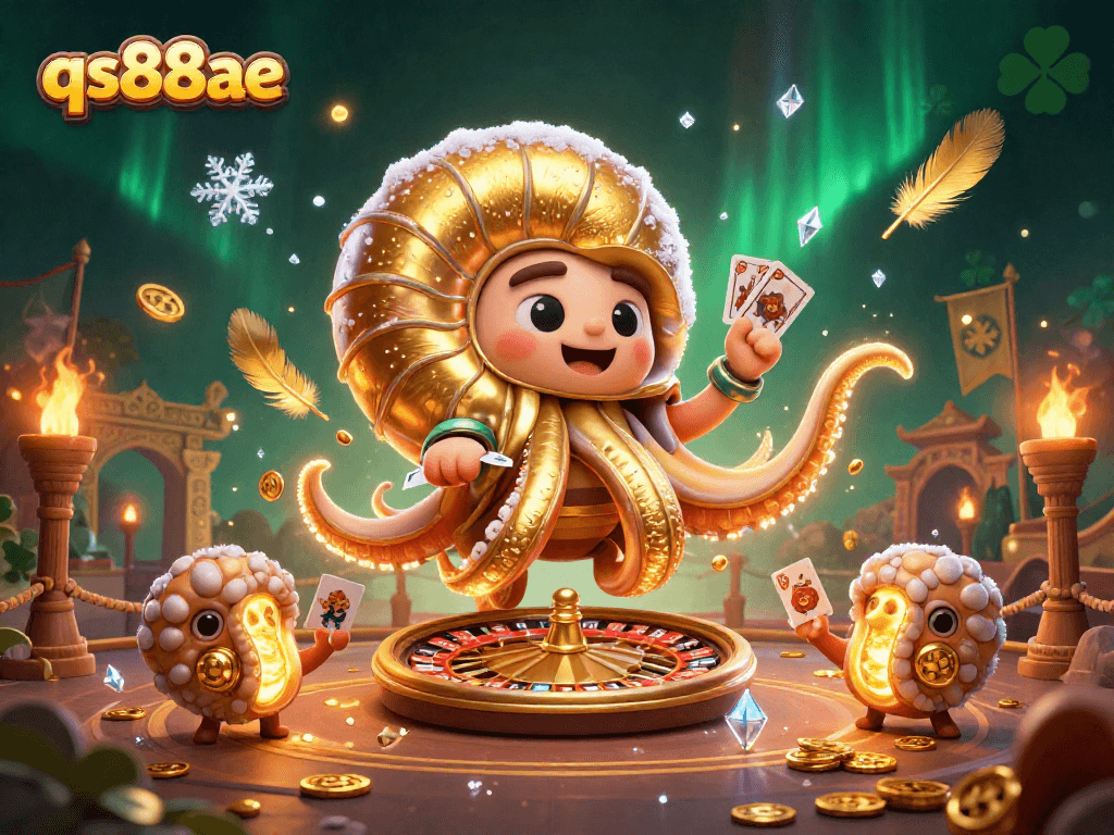 Experience thrilling gameplay with qs88ae, featuring an ancient nautilus roulette and glowing ammonite companions.