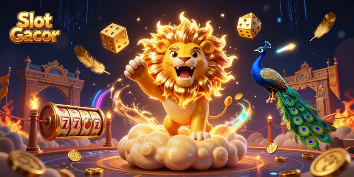 Experience amazing wins and thrilling action with Slot Gacor in this vibrant casino illustration.