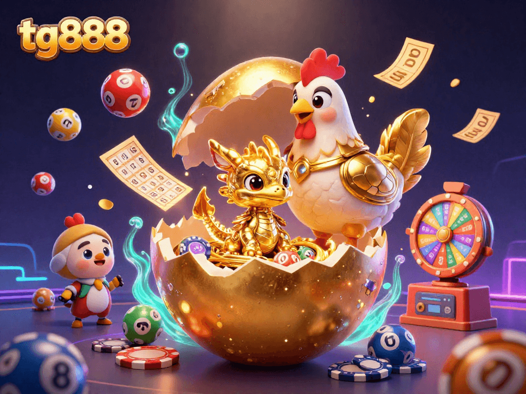 Experience thrilling gameplay at tg888 with a golden dragon and vibrant game elements for an exciting casino experience.