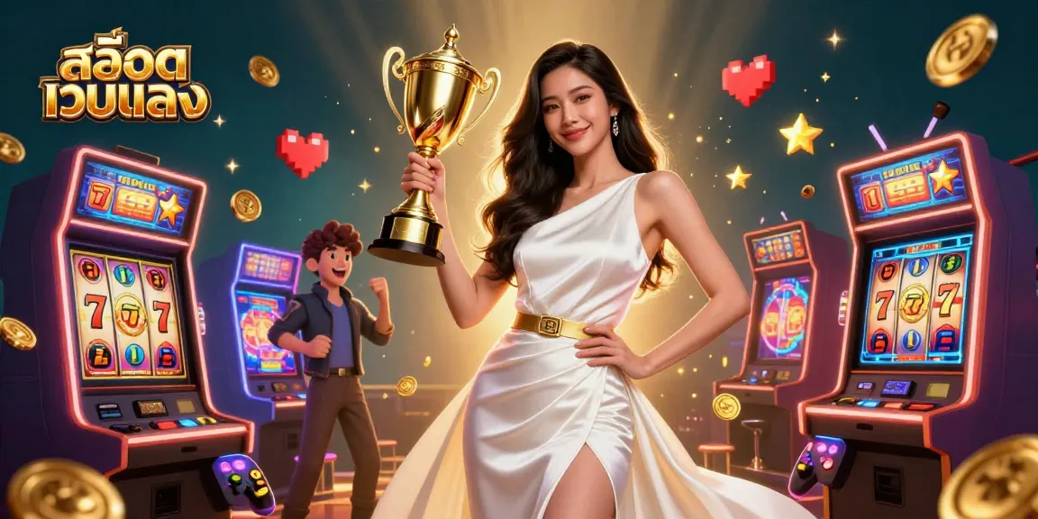 สัมผัสความตื่นเต้นของ สล็อตเว็บตรง กับผู้หญิงชาวเอเชียที่น่าทึ่งเฉลิมฉลองการชนะท่ามกลางเครื่องสล็อตสีสันสดใส