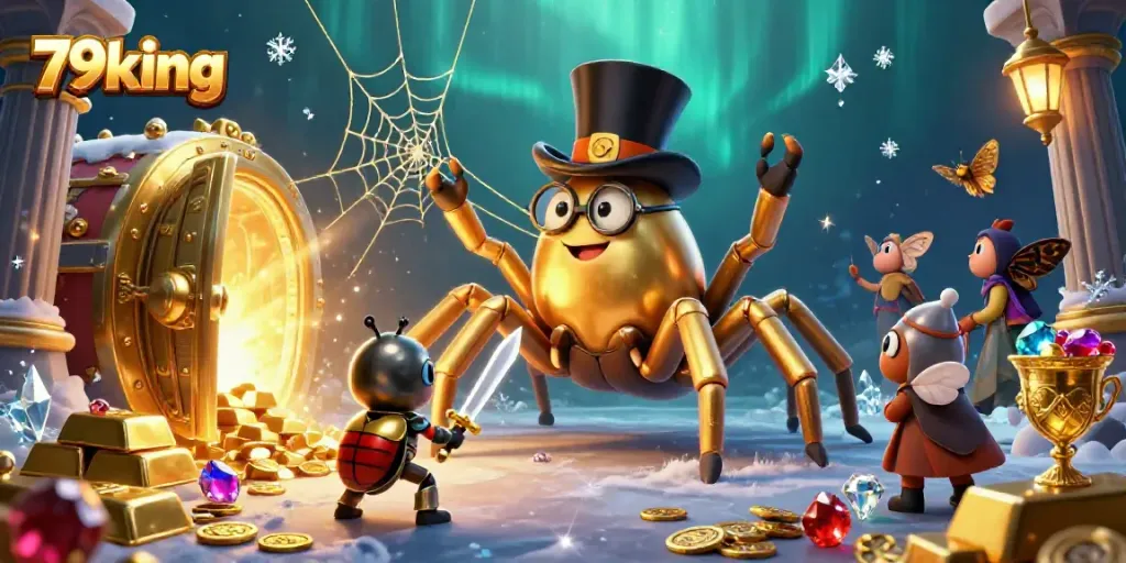 Engage with the thrilling universe of 79king as the golden tarantula spins a web of fortune amidst jewels and treasures.