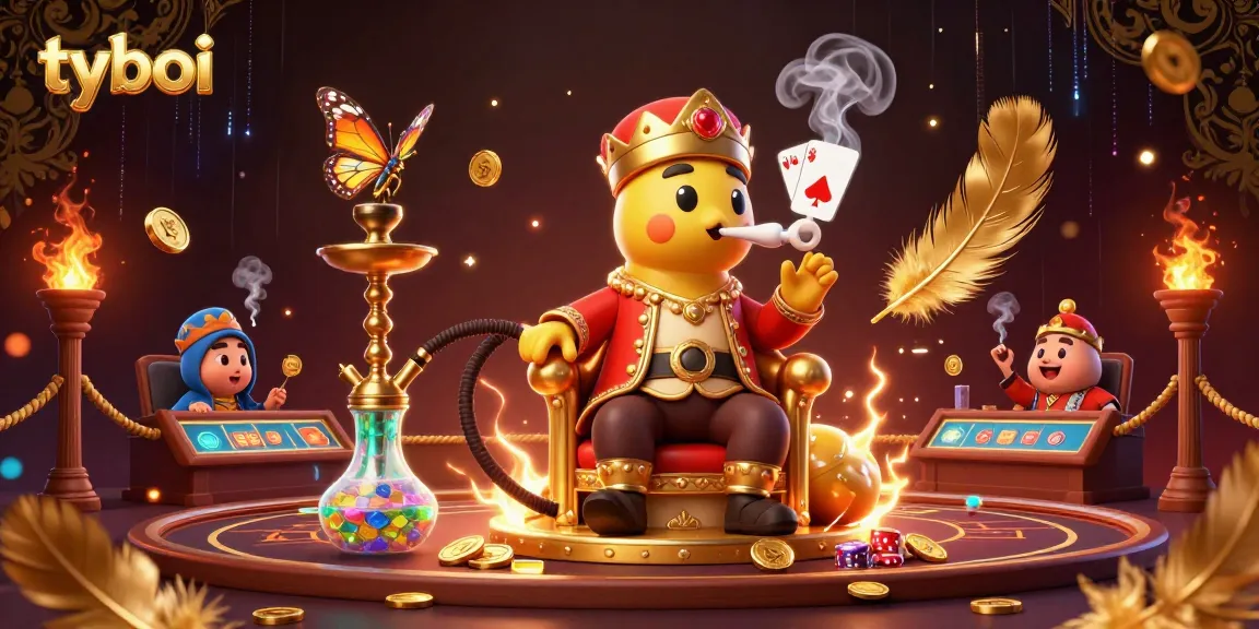 Experience thrilling bets at tyboi with a vibrant 3D casino illustration of exquisite gaming elements.