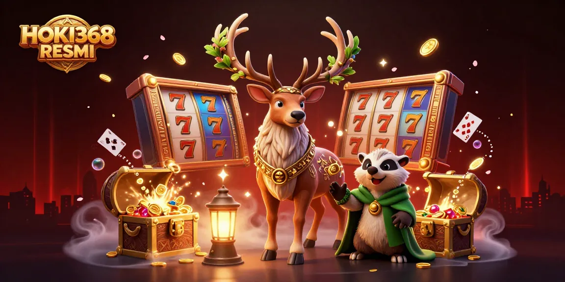 Experience excitement at HOKI368 RESMI with dynamic slot reels and winning elements in 3D illustration.