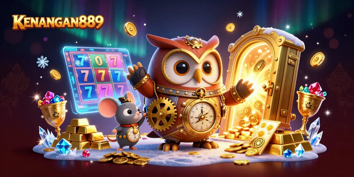 Spin the reels with KENANGAN889 as a time-traveling owl and a clockwork mouse share gaming riches.