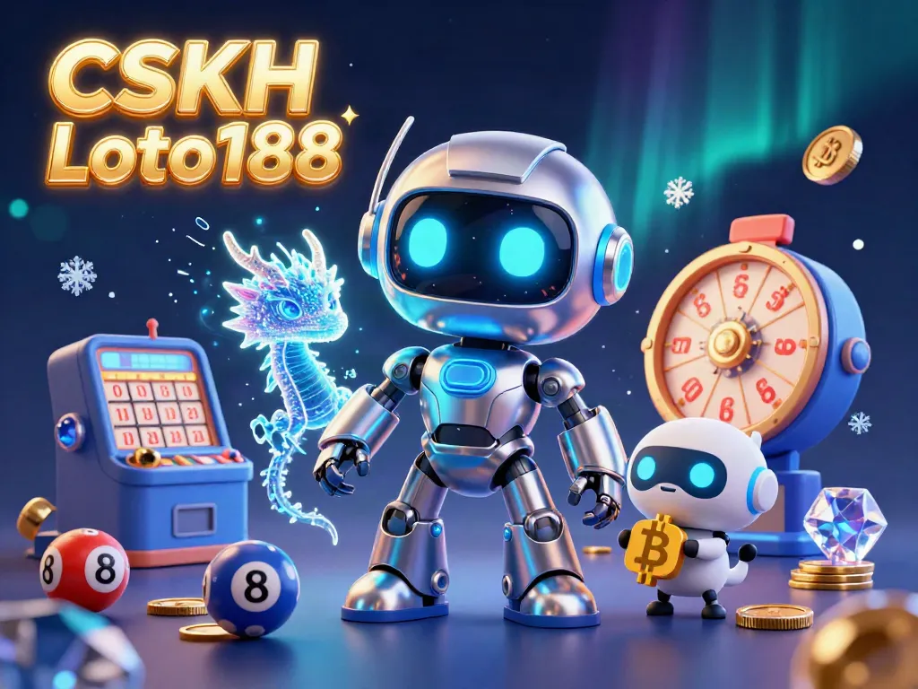 Engage with thrilling lottery excitement through CSKH Loto188's vibrant 3D digital art.