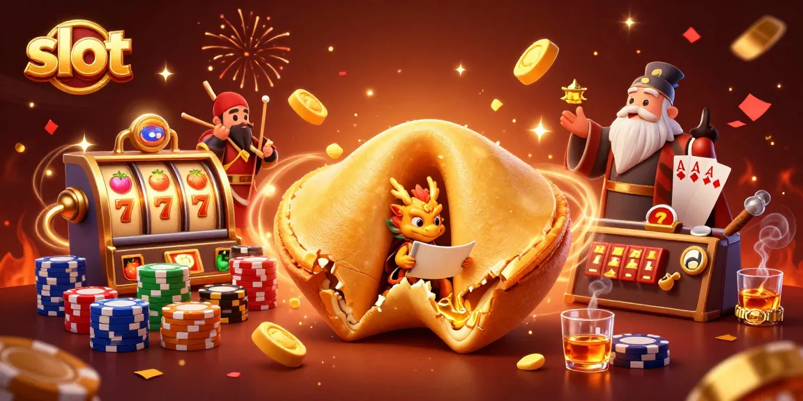 Spin the reels and uncover fortunes with vibrant slot symbols in a magical casino scene.