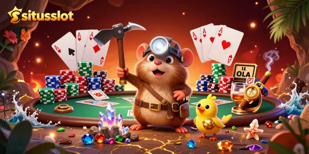 Engage with the vibrant slots experience at situsslot, featuring lively characters and poker elements.