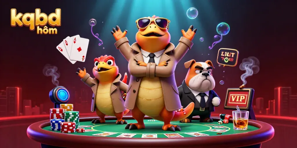 Experience kqbd hôm with raptors humorously trying to enter a casino in a detailed illustration.