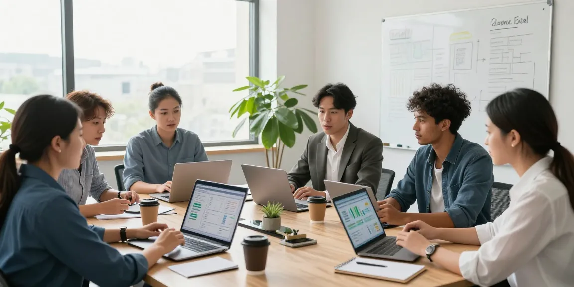 Engaged IT support team discussing effective it support small business strategies in a modern office.