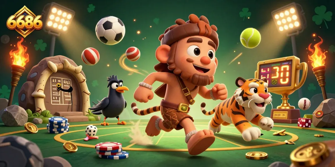 Experience thrilling gameplay at 6686 with vibrant casino graphics and dynamic sports action.