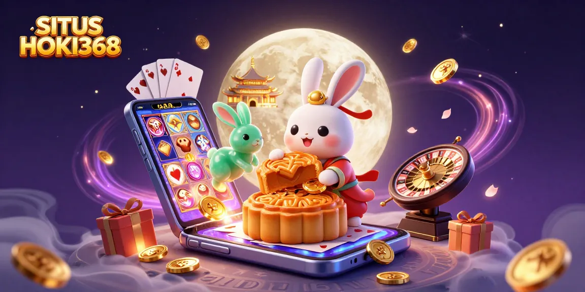 Engage with SITUS HOKI368 through vibrant 3D casino-themed digital art featuring dynamic gaming elements.