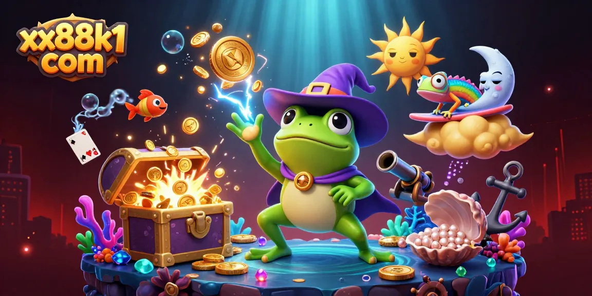 Experience winning with exciting games at xx88k1 com in a colorful, vibrant casino scene.